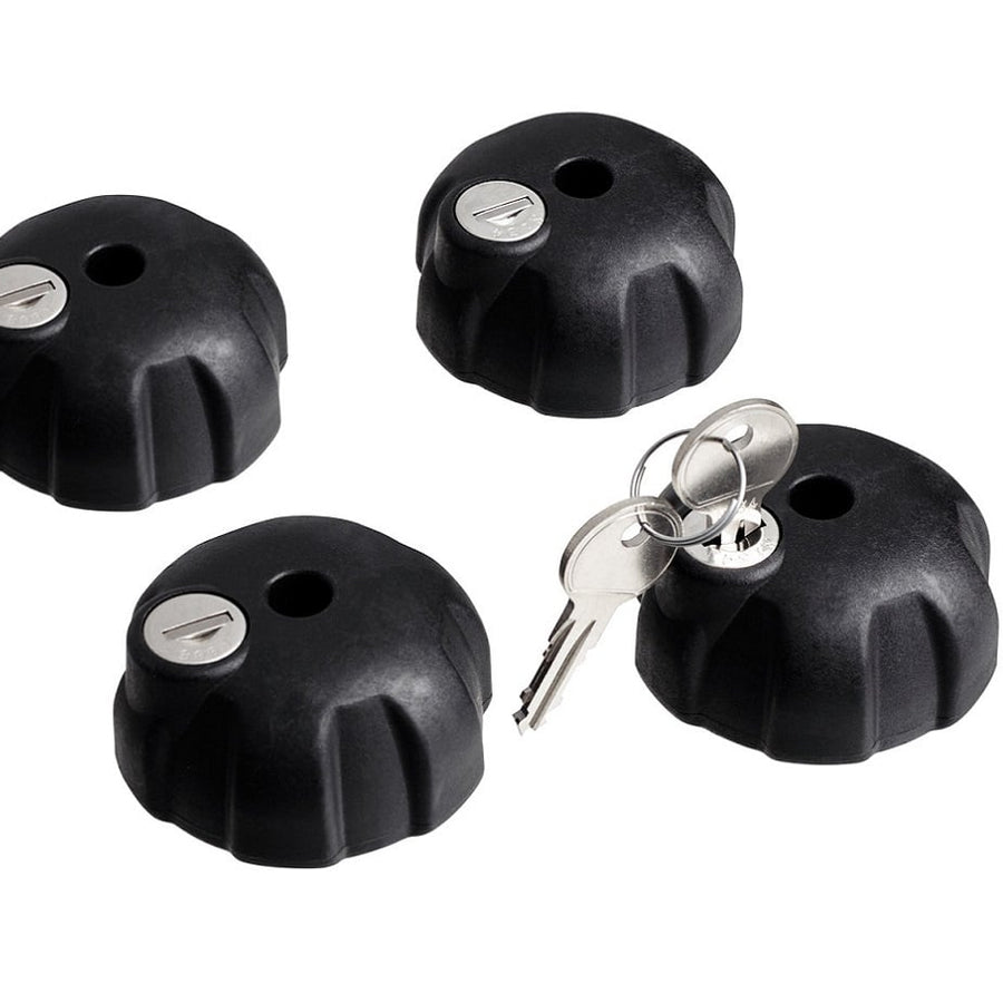 Thule Knob with Lock achter gemonteerde fietsendrager knopslot 4 stuks zwart